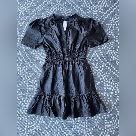 Simply Southern Dresses & Skirts - Simply Southern Faux Leather Brown Dress Womens LARGE New fit & flare sexy